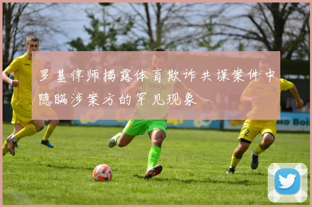 罗基律师揭露体育欺诈共谋案件中隐瞒涉案方的罕见现象